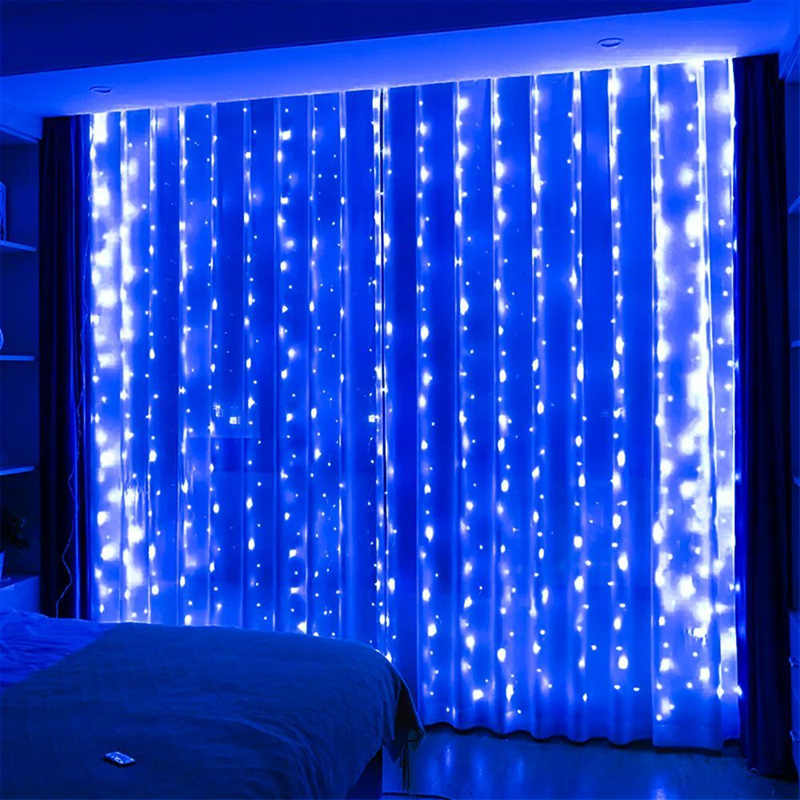 String Curtain Light - 6x3M LED USB Curtain String Fairy