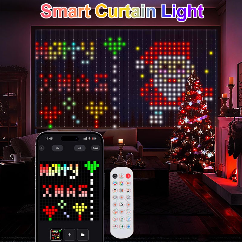 String Curtain Light - 2025 Bluetooth Smart Christmas Lights with