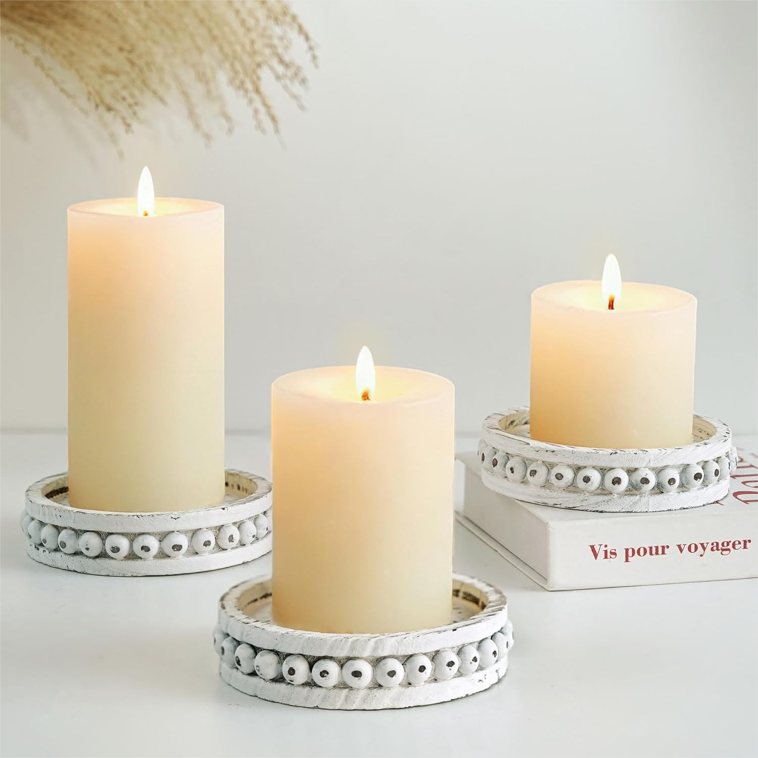 Home Decor Free Images - Wooden Candle Holder for Pillar Candles: