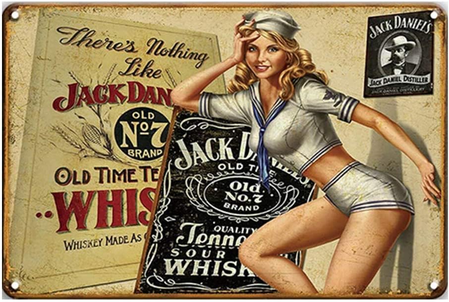 Home Decor Shop - n1,Vintage Metal Tin Sign Whiskey Bar
