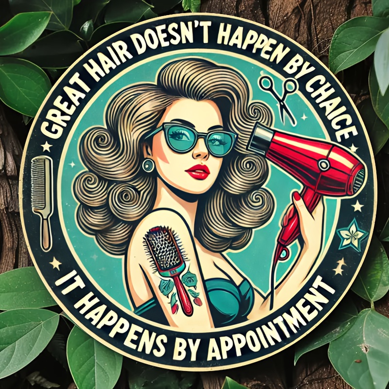 Home Decor Shop - 1pc Retro Hair Care Metal Aluminum