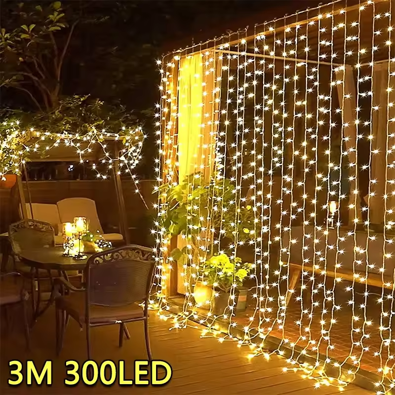 String Curtain Light - 3M LED Curtain String Lights Fairy