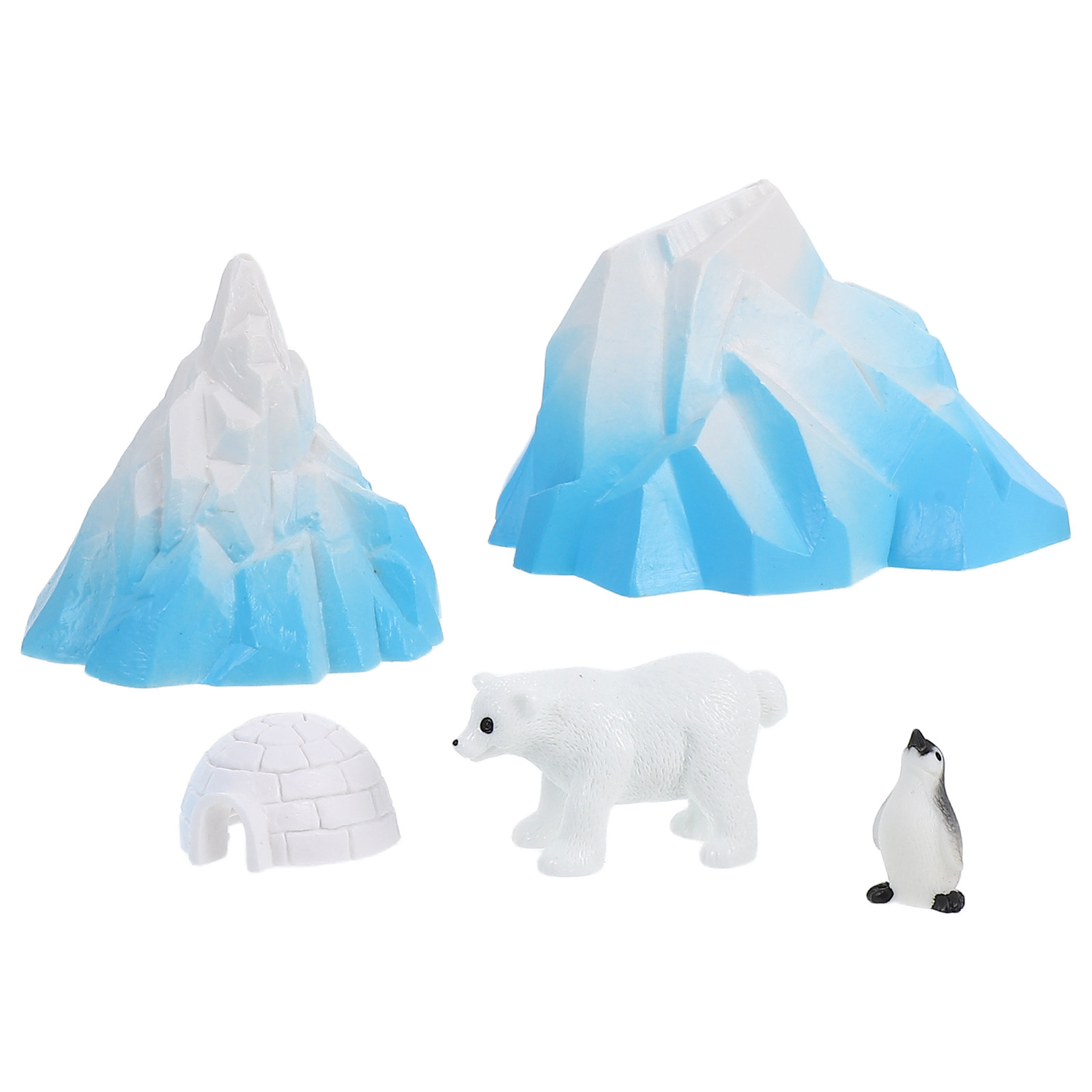 Home Decor Habitat - 5Pcs Miniature Arctic Habitat Set Iceberg