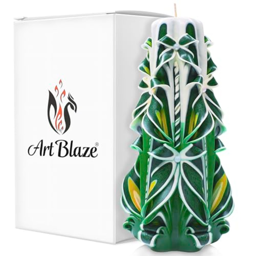 Home Decor Luxury - Carved Candles - Handmade Long Burning