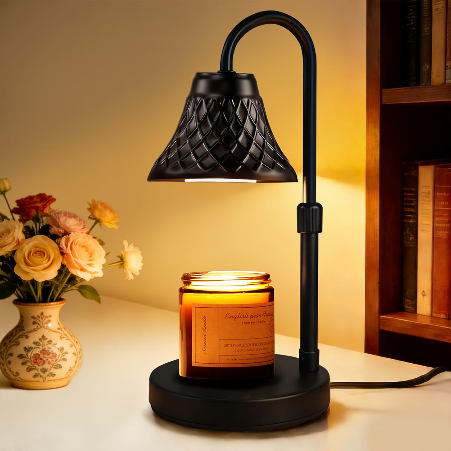 Home Decor Free Images - Adjustable Candle Warmer Lamp with Timer: