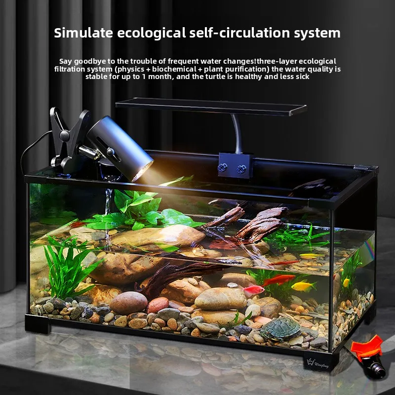 Home Decor Habitat - Ultra Clear Glass Turtle Tank with