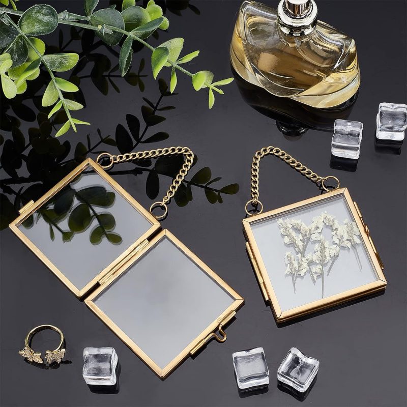 Pressed Flower Frame - Simple metal photo frame, high-transparency glass