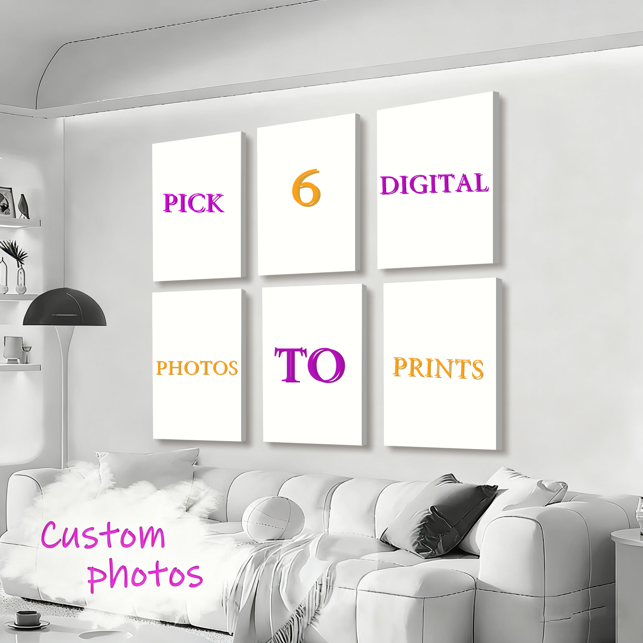 Home Decor Luxury - 6pcs/set Custom Canvas Prints Photo Wall