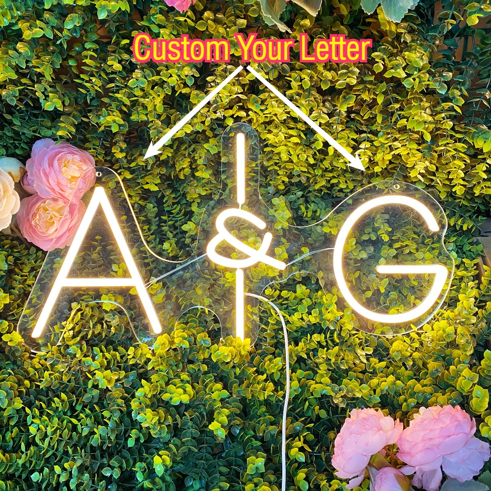 Neon Sign Led Custom - Custom LED Neon Sign Personalized Alphabet