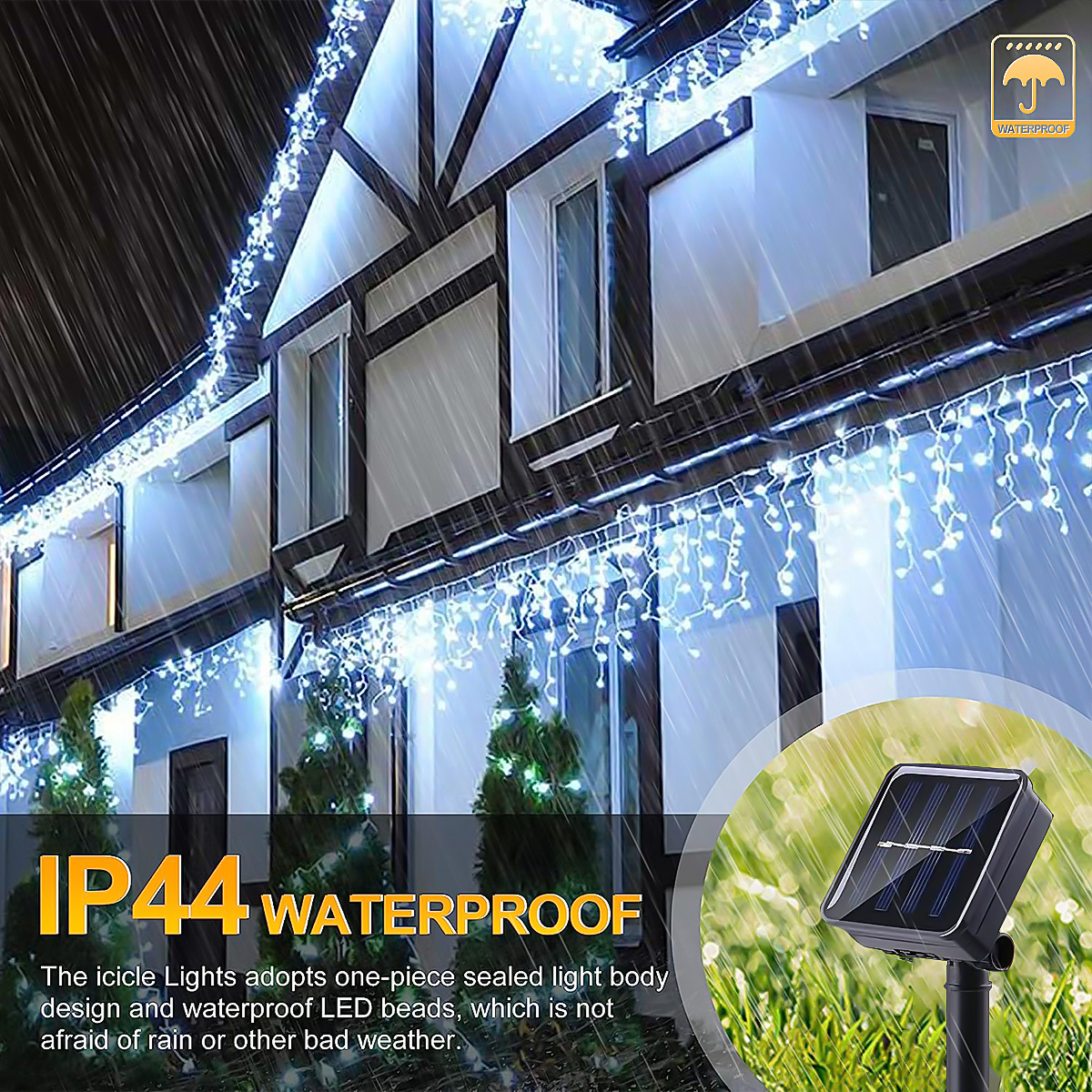 LED Solar String Lights Waterf - String Curtain Light 리뷰 및 가격