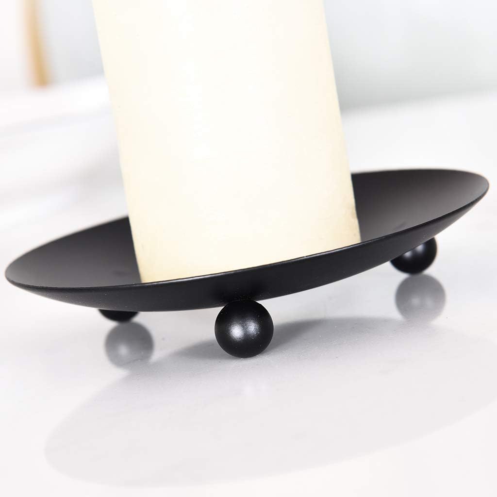 Set of 2 Black Iron Candle Pla - Home Decor Free Images 리뷰 및 가격