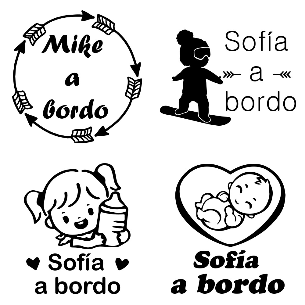 1pc Vinyl baby a bordo colorfu - Home Decor Manufacturers 리뷰 및 가격