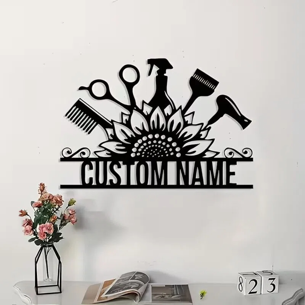 Custom Hair Stylist metal Name - Home Decor Shop 리뷰 및 가격