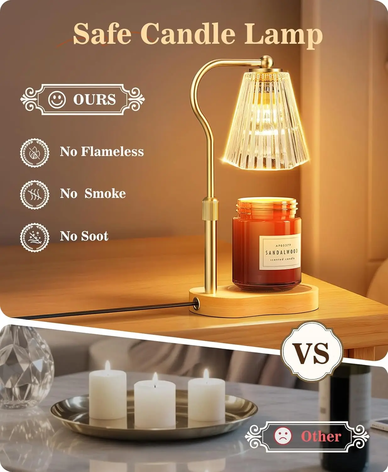 Flame-Free Candle Warmer Lamp  - Home Decor Free Images 리뷰 및 가격