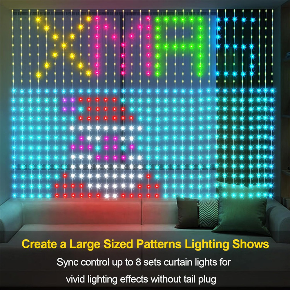 Smart LED Curtain Lights USB,4 - String Curtain Light 리뷰 및 가격